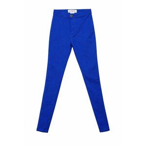 Swank A Posh SZ S Women's Blue Slim Fit Zip Closure Stretch Skinny Pant